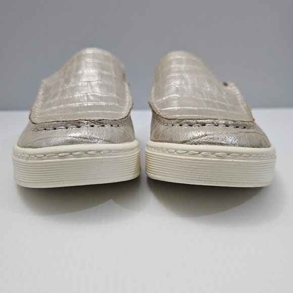 Sofft Somers Moc Mule Sneaker Womens 11 Metallic Taupe Leather Slip On Croc - Picture 7 of 15